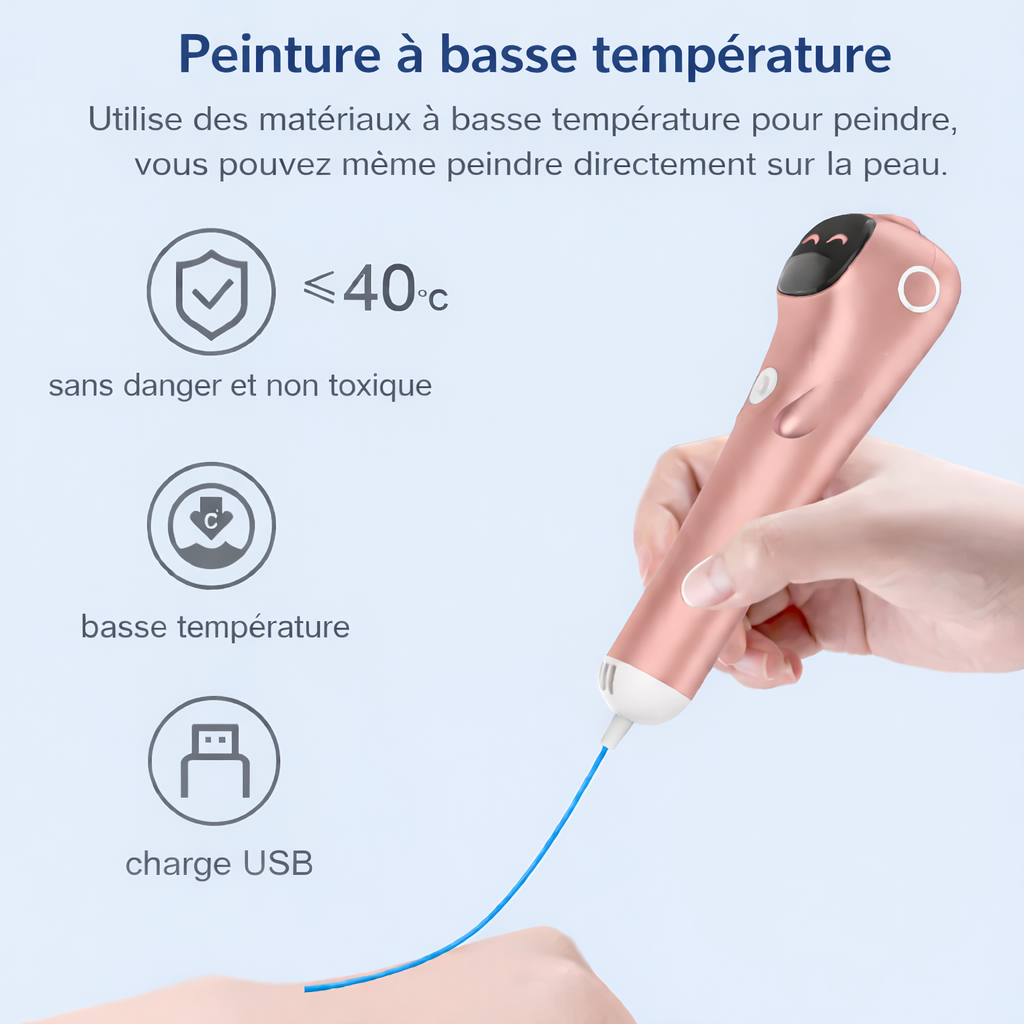 Stylo Kidi3D avec filaments PCL – Créativité, sécurité et simplicité pour enfants