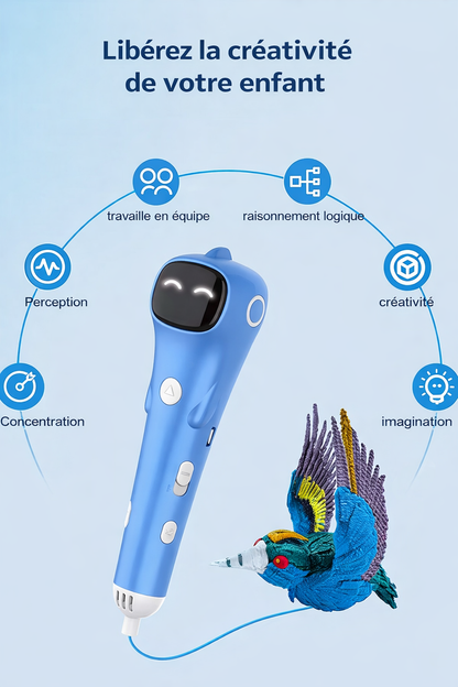 Stylo Kidi3D avec filaments PCL – Créativité, sécurité et simplicité pour enfants