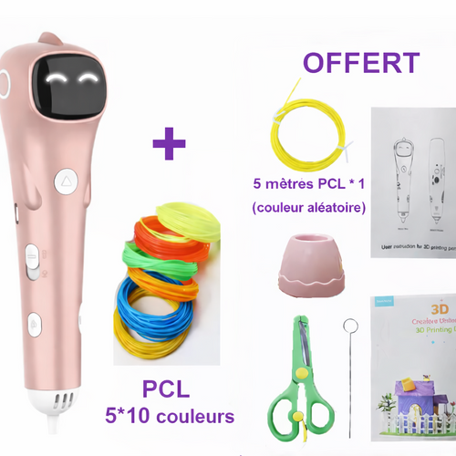 Stylo Kidi3D avec filaments PCL – Créativité, sécurité et simplicité pour enfants